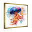 Orange et méduse bleue Jive III - art mural méduse-954125365-987211891