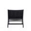 Chaise d'appoint en similicuir noir Jazlyne - ensemble de 2