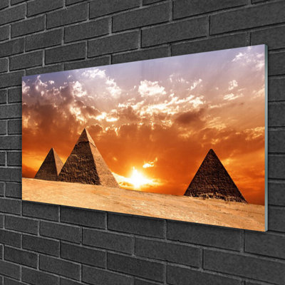Pyramids - No Frame Print on Glass