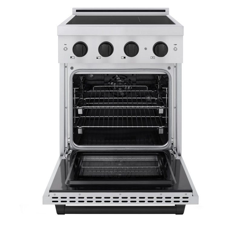ZLINE Autograph 24 in. Paramount Induction Range with 3 Element Cooktop & Matte Black Accents, Matte Black