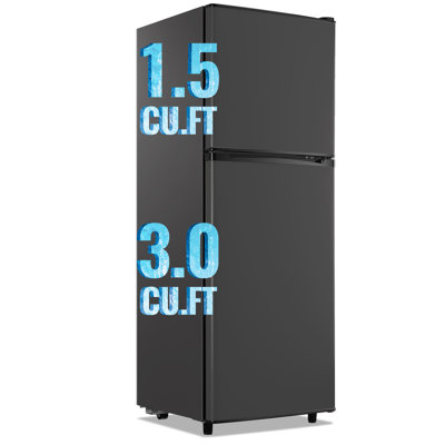 WANAI 4.5 Cu.Ft Large Fridge with Freezer, Dual Door Refrigerator