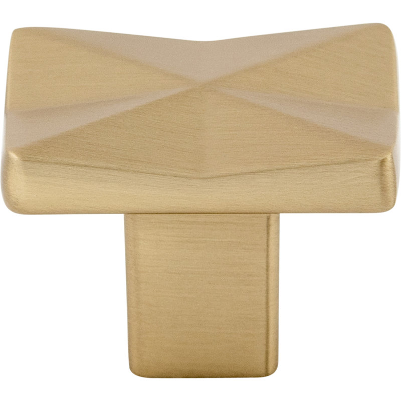 Quilted 1 1/4" Length Rectangle Knob, Honey Bronze