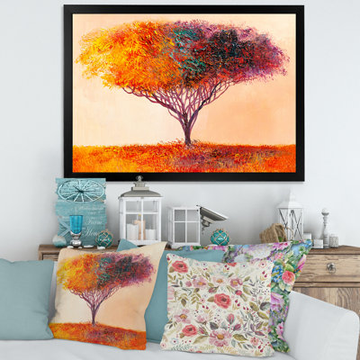 «Landscape Colorful Abstract Tree Impressionist», reproduction sur toile