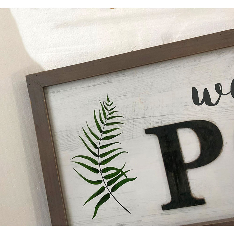 Décoration murale 3D «Welcome to the porche» en bois