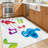 Clear Musical Music Song Abstract Banner Blue Bright Colorful Decor Machine Washable Indoor Area Rug-129431292