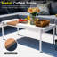 Ensemble de meubles de patio 3 pièces, table basse d'extérieur-257700853