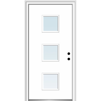 Porte d'entrée pré-suspendue en acier Spotlight