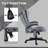 HOMCOM 6 Point Vibrating Massage Office Chair With Lumbar Heat Gray