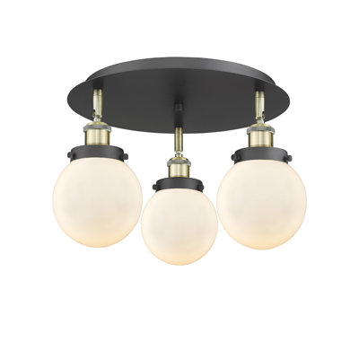Alphonsa Glass Flush Mount