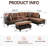 103.5" Upholstered L-Shaped Living Room Sectional-31269332-42074379