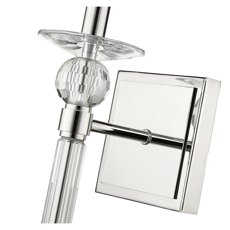 Athlyn 1-Light Dimmable Wallchiere, Polished Nickel
