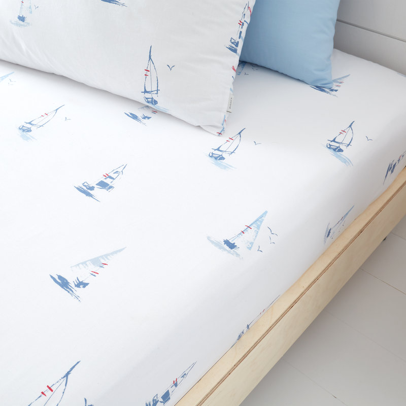 Sailing Boats Fitted Sheet, Double (4'6)