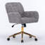 Chaise de bureau, chaise de bureau en poils de lapin artificiels avec base en métal, chaise de bureau pivotante réglable, chaise de coiffeuse-133094938-133094942-133094945