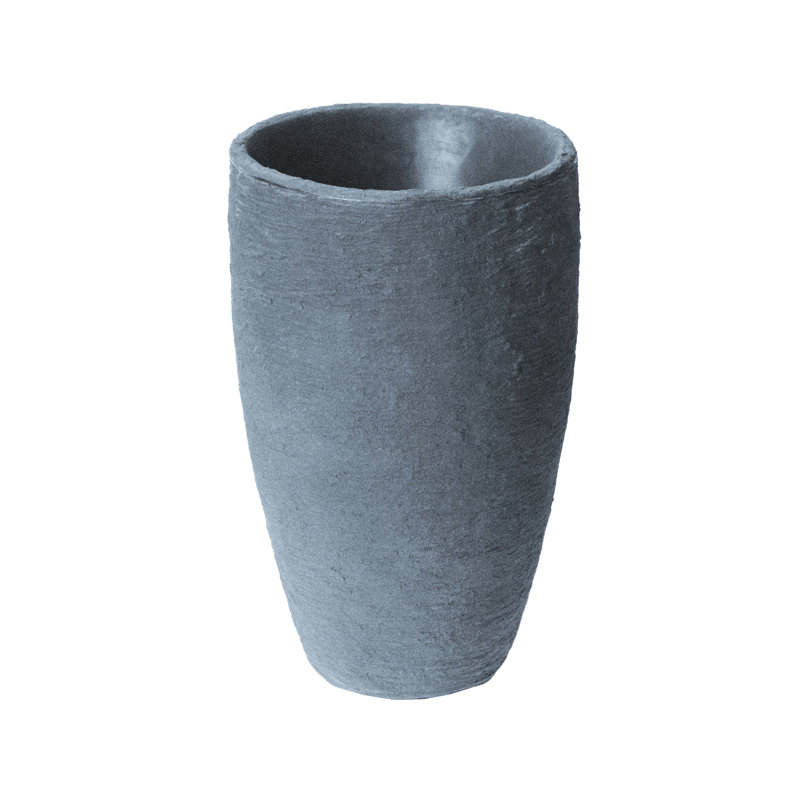 Callan Tall Double Walled Pot Planter, Charcoalstone, 24.5" H x 15" W x 15" D