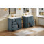 Ensemble de meuble-lavabo 60 po avec lavabo en céramique, armoire de rangement en bois massif, ensemble de meuble-lavabo autoportant avec 3 tiroirs et portes à fermeture douce-52860770
