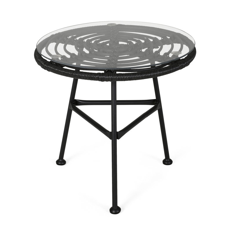 Grey And Tempered Glass Side Table With Elegant Look Sleek Surface