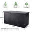 Coffret de rangement extérieur Jaxenor 330 gallons, très grand coffre de rangement étanche en résine pour coussins de terrasse, outils de jardin, accessoires de piscine et mobilier de jardin, noir