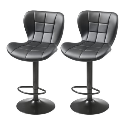 Ensemble de 2 chaises de cuisine pivotantes à hauteur réglable pour tabouret de bar