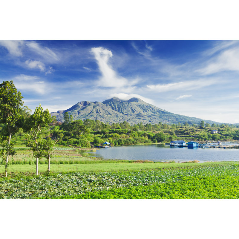 Batur Volcano - Wrapped Canvas Print, 30cm H x 46cm W x 3.8cm D