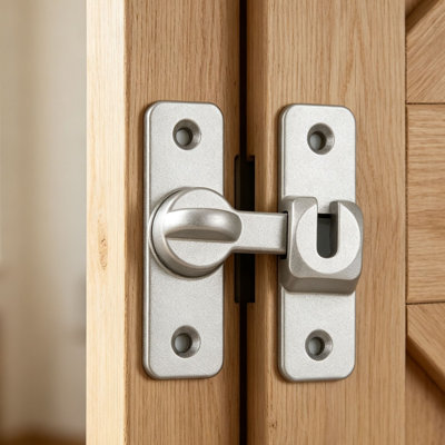 Ornement suspendu en plastique, loquet de porte coulissante en aluminium, verrou de porte pour porte de grange, porte d'armoire ou fenêtre. Disponible en plusieurs couleurs.