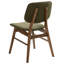 45cm H Boucle Upholstered Upholstered Back Side Chair in Green, Brown