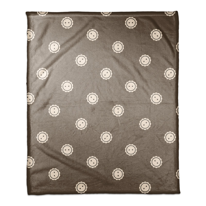  Couverture à boutons, Brun