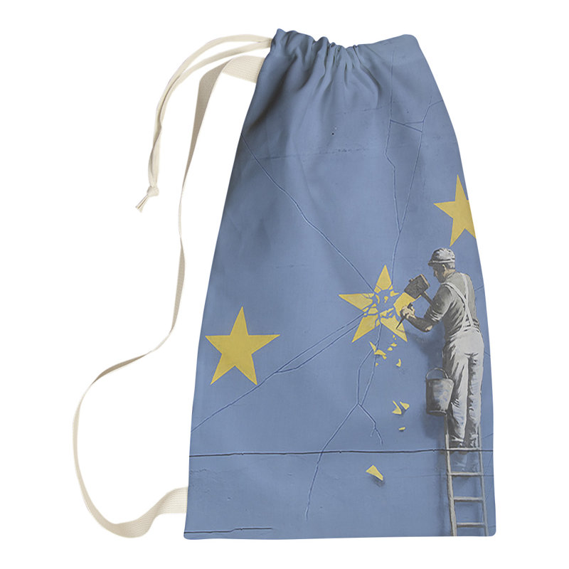 Fabric Laundry Bag with Handles, Large (36" H x 28" W x 1" D)