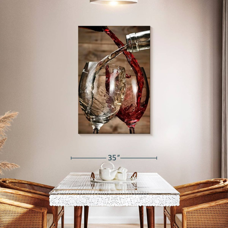 " Wine Splashes ", 45" H x 30" W x 1.25" D