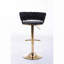Adjustable  Swivel Fabric Upholstered Chrome Bar Stools Set with Back and Footrest-1554463644