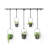 Triflora Hanging Planter, Adjustable Ropes with Rod, Set of 5-67116751