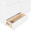 Lit simple blanc avec fenêtre, rangement de tiroir, douilles et support pour lit simple avec tiroirs de chevet, tablette-1170878150