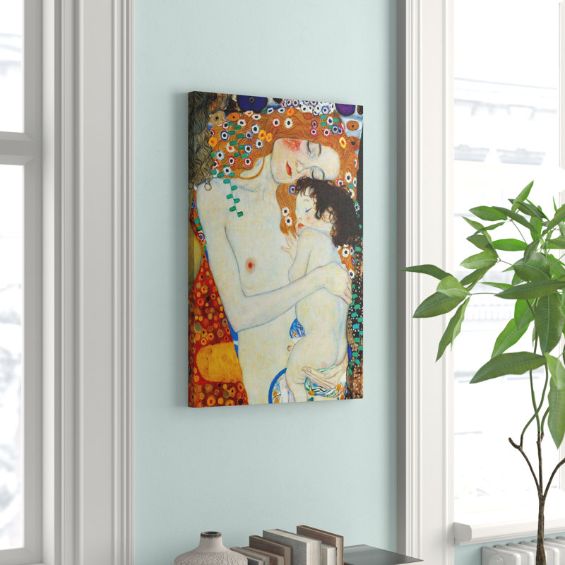 Mother and Child Baby by Gustav Klimt - Wrapped Canvas, 76cm H x 50cm W