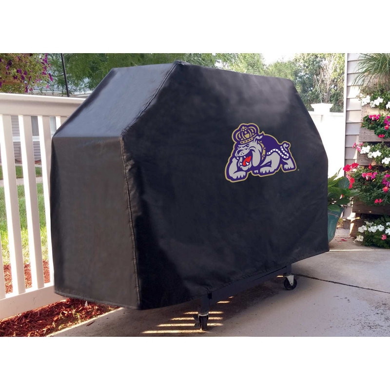 James Madison Black Vinyl 60" Grill Cover with Logo