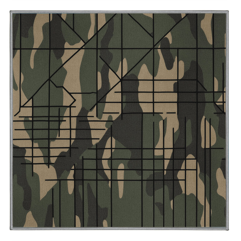 Topographic Flow Rug, Square 5'