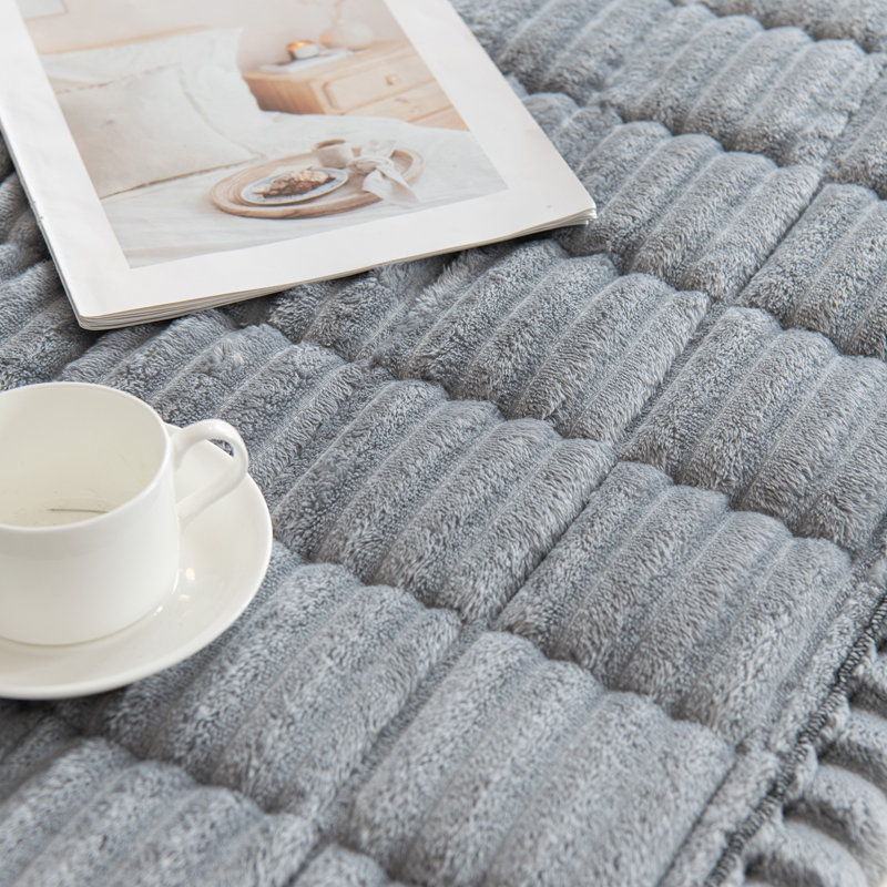 Housse pour fauteuil en velours côtelé, Gris clair