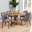 Chaises parson rembourrées Faxan Kensington, gris foncé