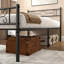 Alvernia Single Double Size Bed Metal Platform Mattress Foundation w/Headboard Footboard-363994682