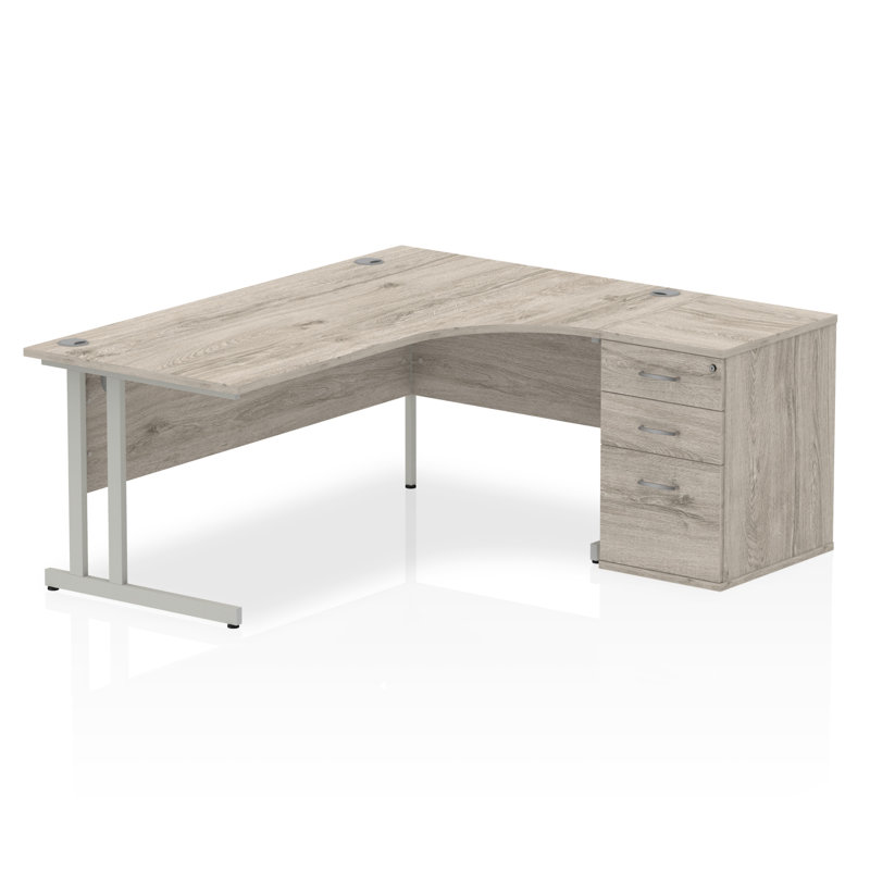 Zetta Metal Base Executive Desk, 73 cm H x 180 cm W x 80 cm D