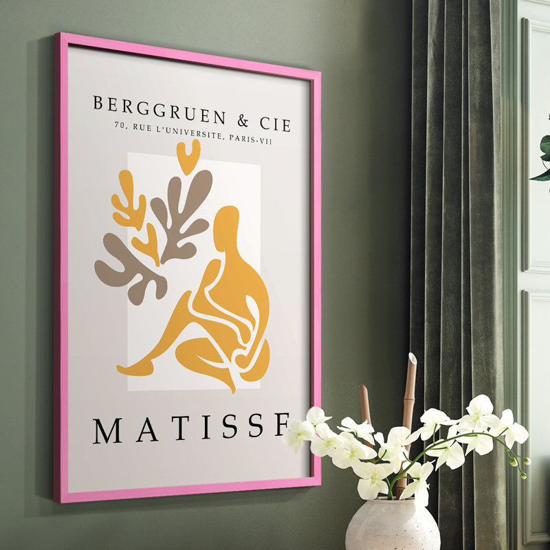 Matisse Liv, reproduction encadrée - bois massif, Brun, H 14 po x l 11 po