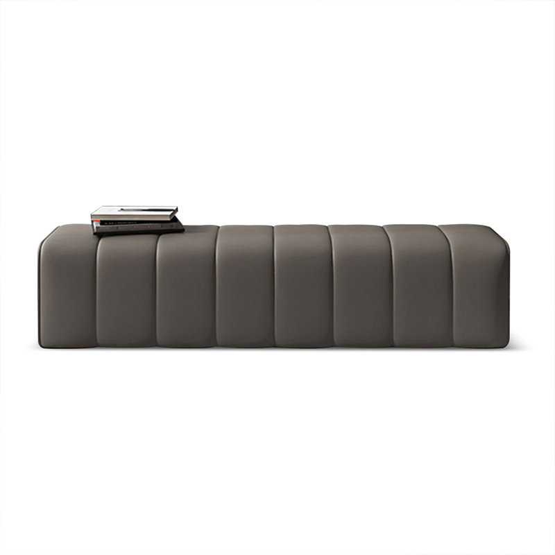 Banc avec revêtement, H 15,75 po x l 59,06 po x P 15,75 po, Gris foncé