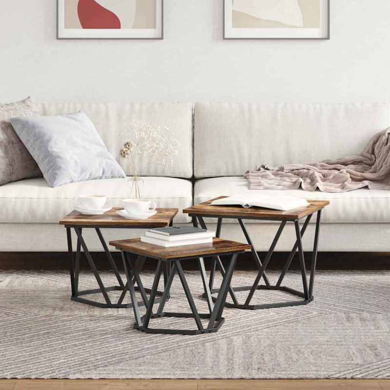 End Table Set, Brown