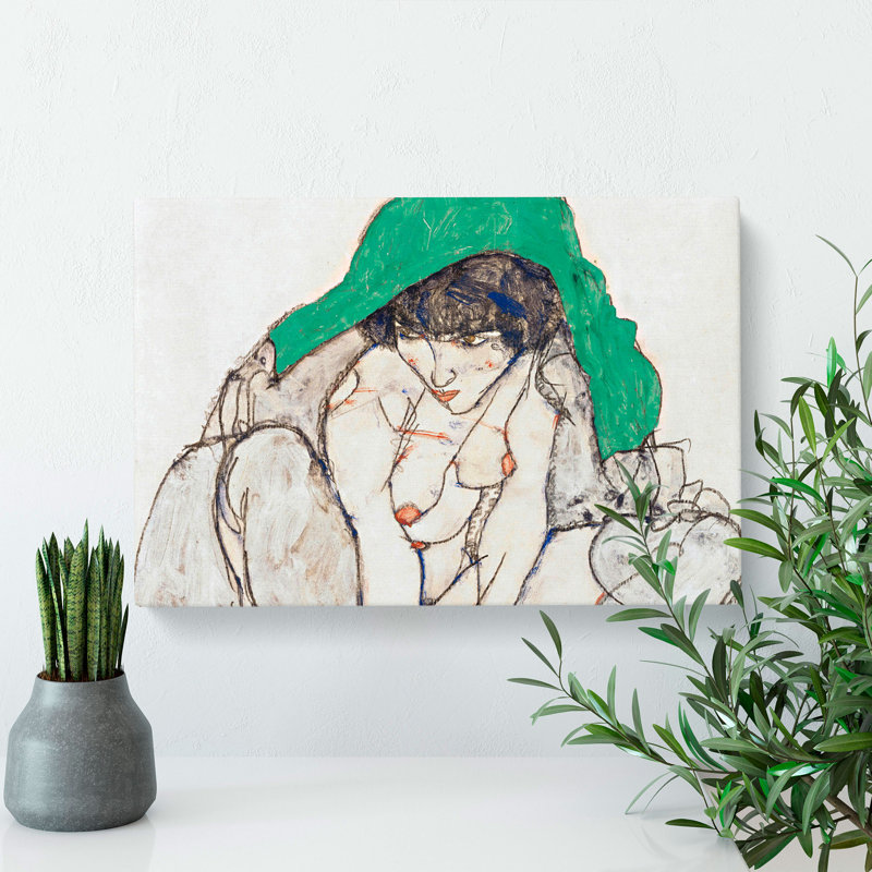 Portrait of a Woman Vol.6 by Egon Schiele - Wrapped Canvas, 40cm H x 60cm W x 3cm D