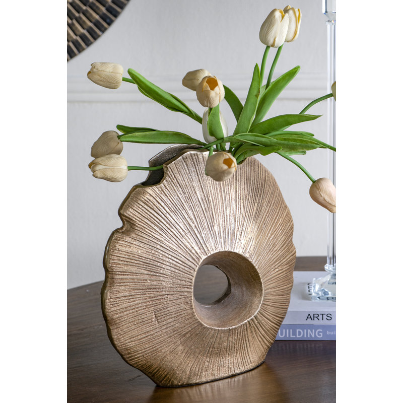 Vase en aluminium 12 x 3 x 12 po, H 12 po x l 12 po x P 3 po