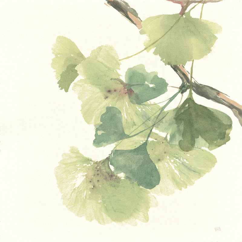 Feuilles Gingko II, H 12 po x l 12 po x P 1,25 po