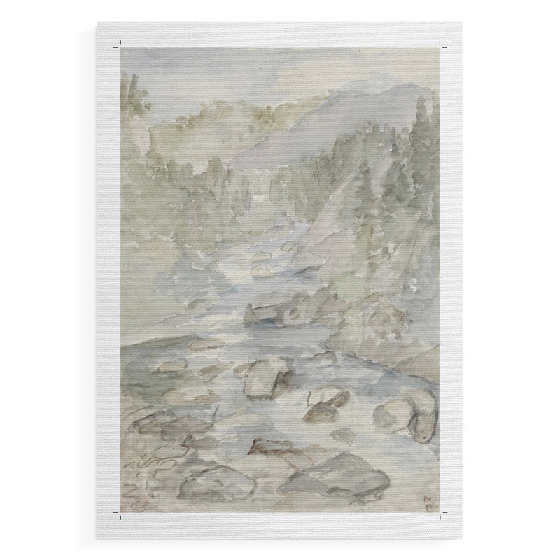 Paysage rétro CXVI - impression sur toile seulement - non encadrée, H 27 po x l 18 po