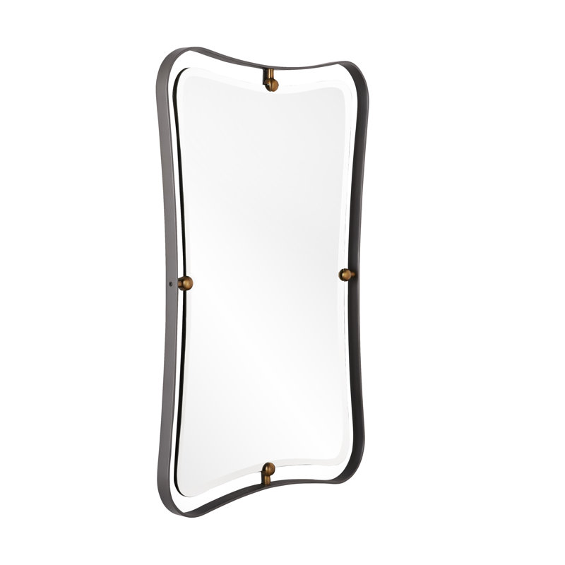 Janey Flat Metal Beveled Wall Mirror