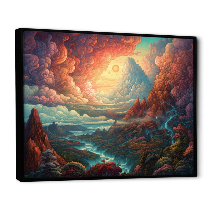 Storm Brewing II, reproduction d'art sur toile, H 12 po x l 20 po x P 1 po, Cadre flottant noir