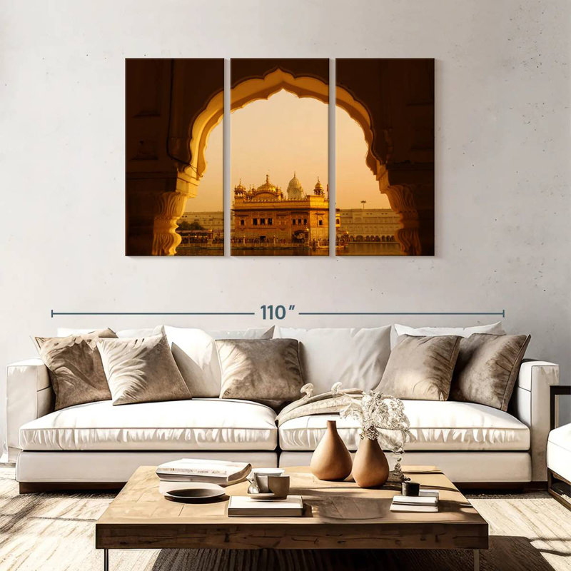 Sebbie Amritsar Golden Temple, 48" H x 74" W