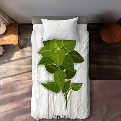 Oregano on Wood Duvet Cover | Food Kitchen Home Decor