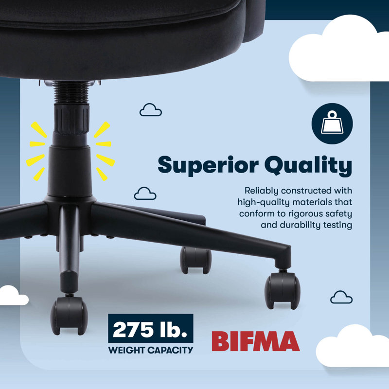 Comfort Classic Swivel Executive Office Chair, Black